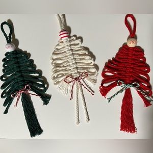 Macrame Christmas tree ornaments
